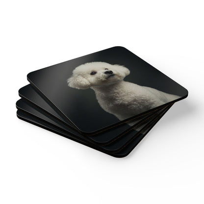 Bichon Frise Cork Coaster Set