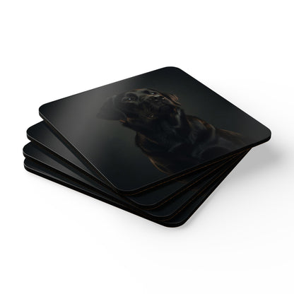 Black Labrador Cork Coaster Set