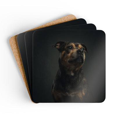 Staffordshire Bull Terrier Cork Coaster Set