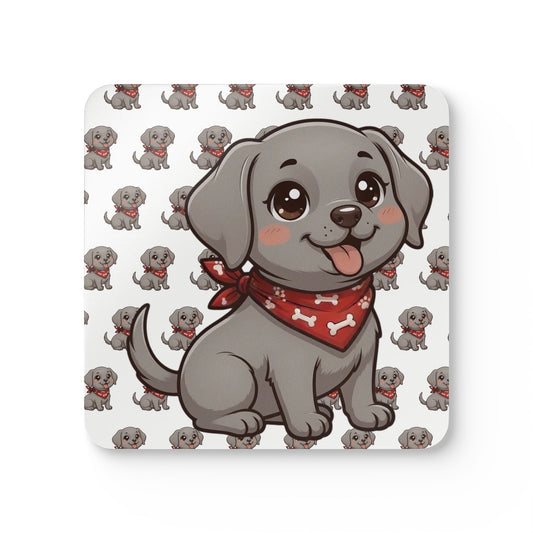 Weimaraner Chibi Cork Coaster Set
