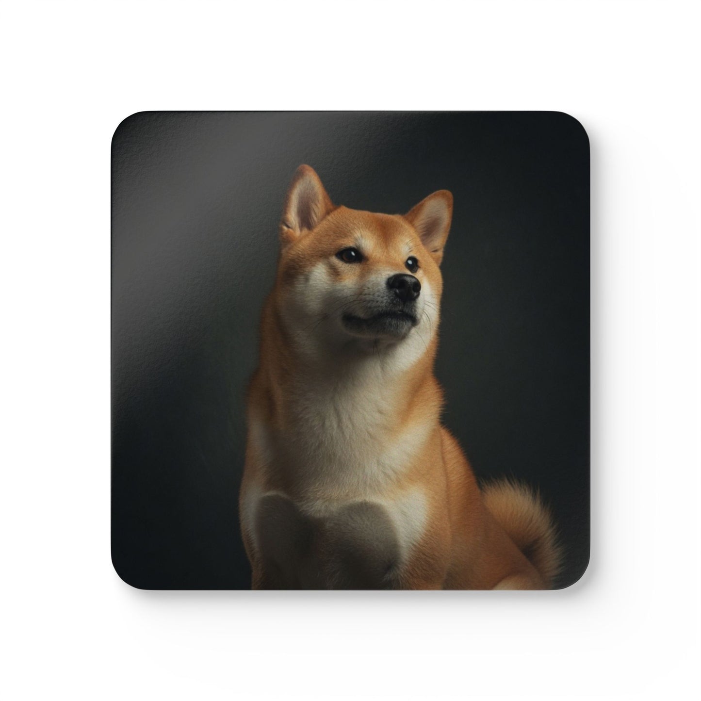 Shiba Inu Portrait Cork Coaster Set