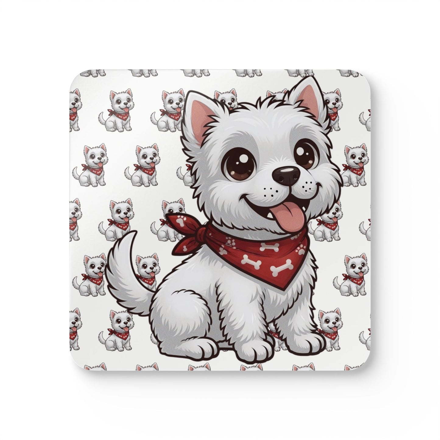 West Highland Terrier Chibi Cork Coaster Set