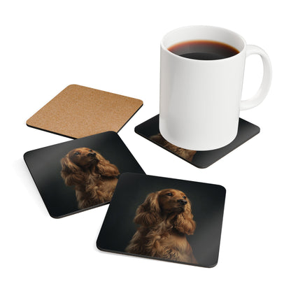 Cocker Spaniel Cork Coaster Set